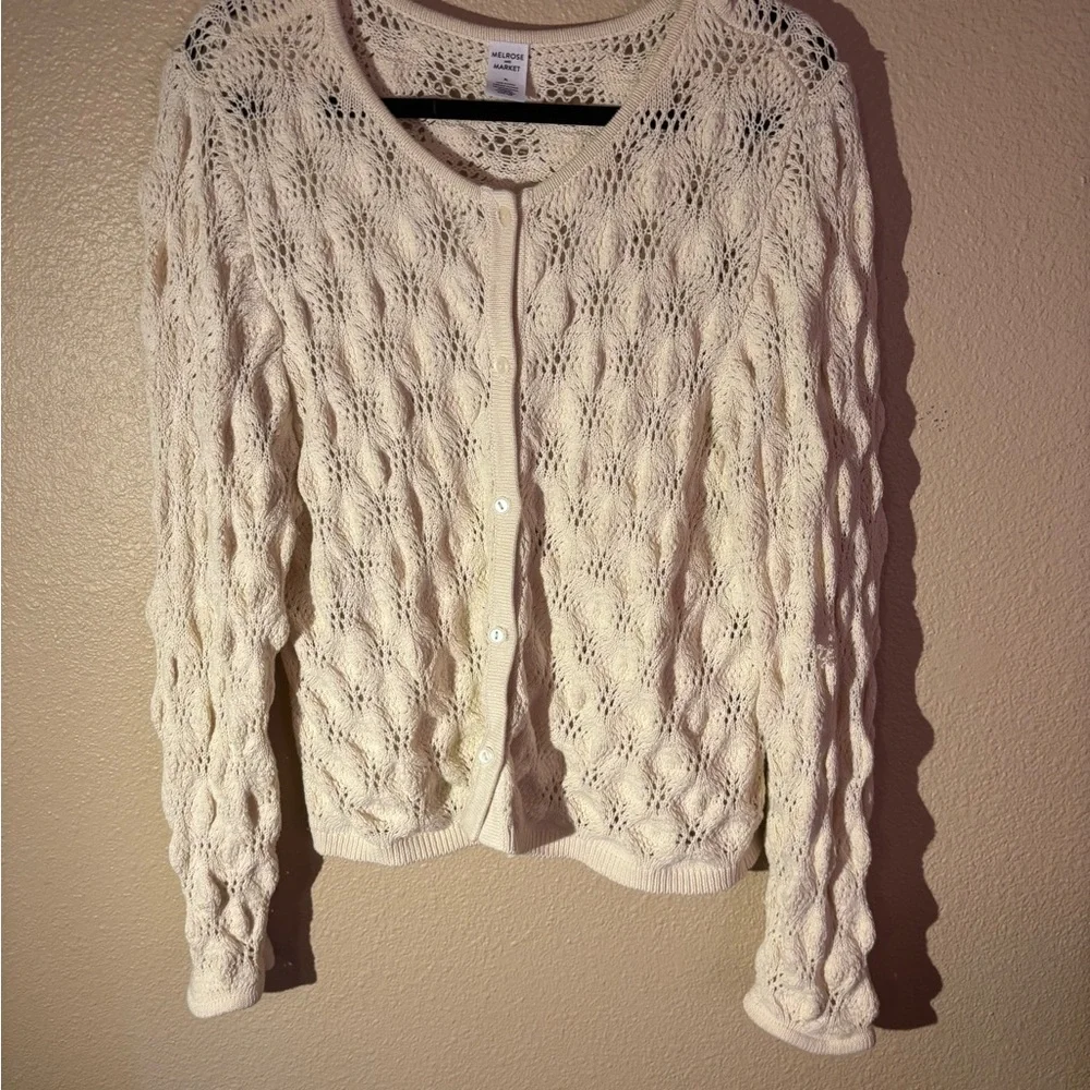 Melrose and Market Cream Textured Cardigan - Picture 1 of 3